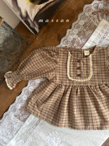 ［marron］Chocolate smock blouse