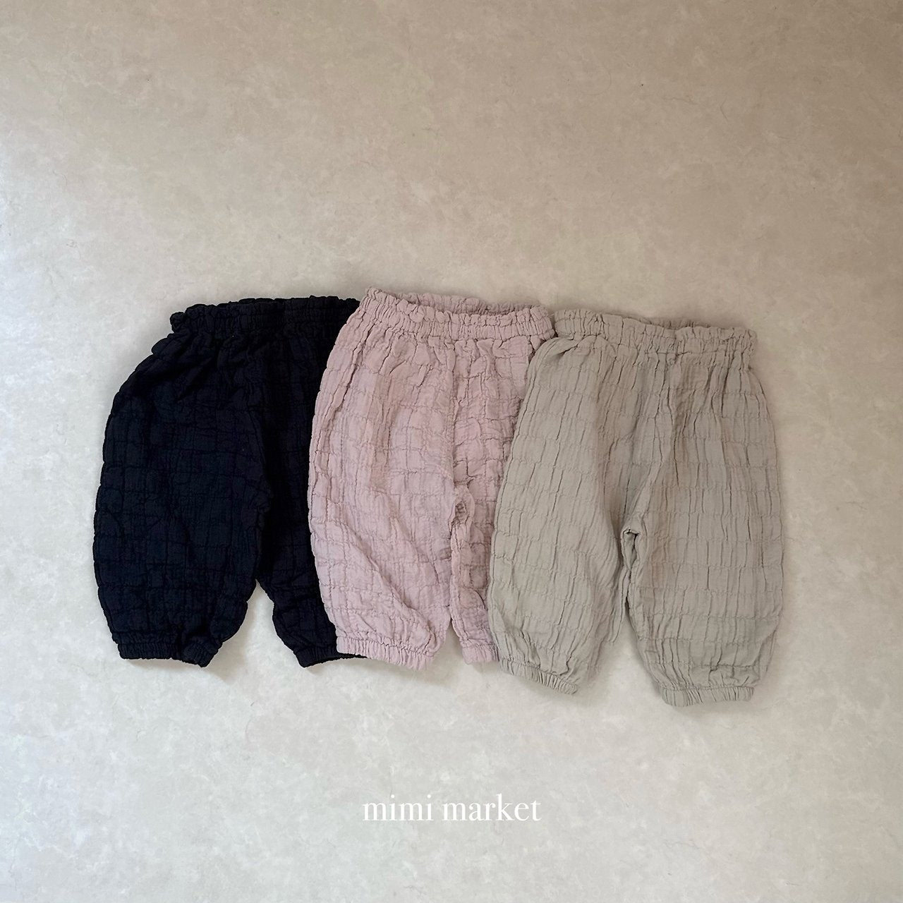 ［mimi market］Crinkle sausage pants