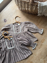 ［marron］Chocolate smock blouse