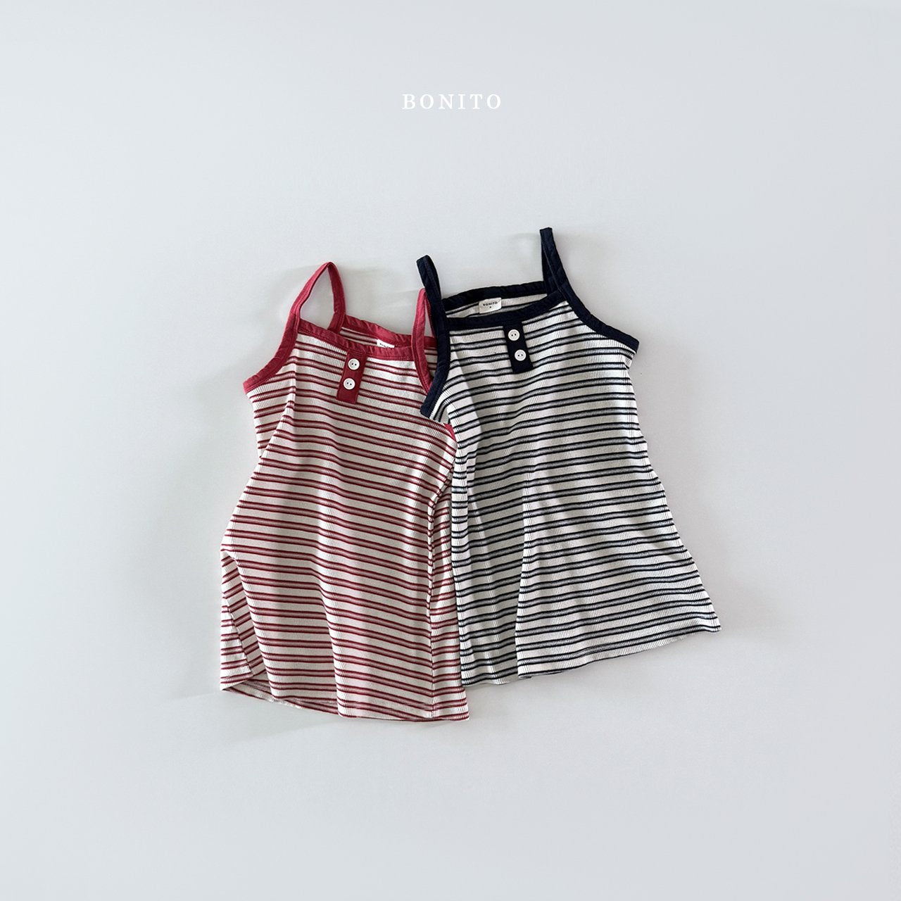 ［Bonito］Stripe sleeveless one-piece