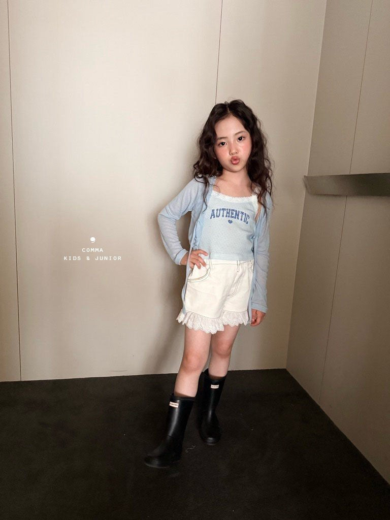 ［comma］Authentic lace sleeveless tops