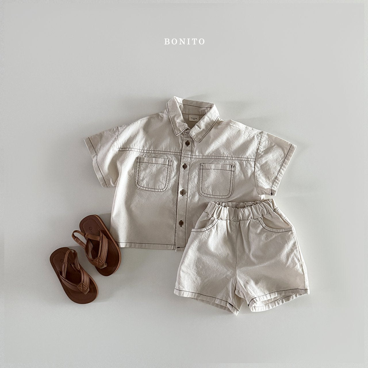 ［Bonito］Two pocket linen set