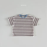 ［Bonito］Point neck stripe tee
