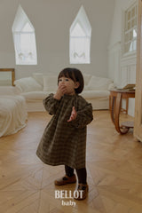 ［BELLOT］Peach check one-piece (baby)