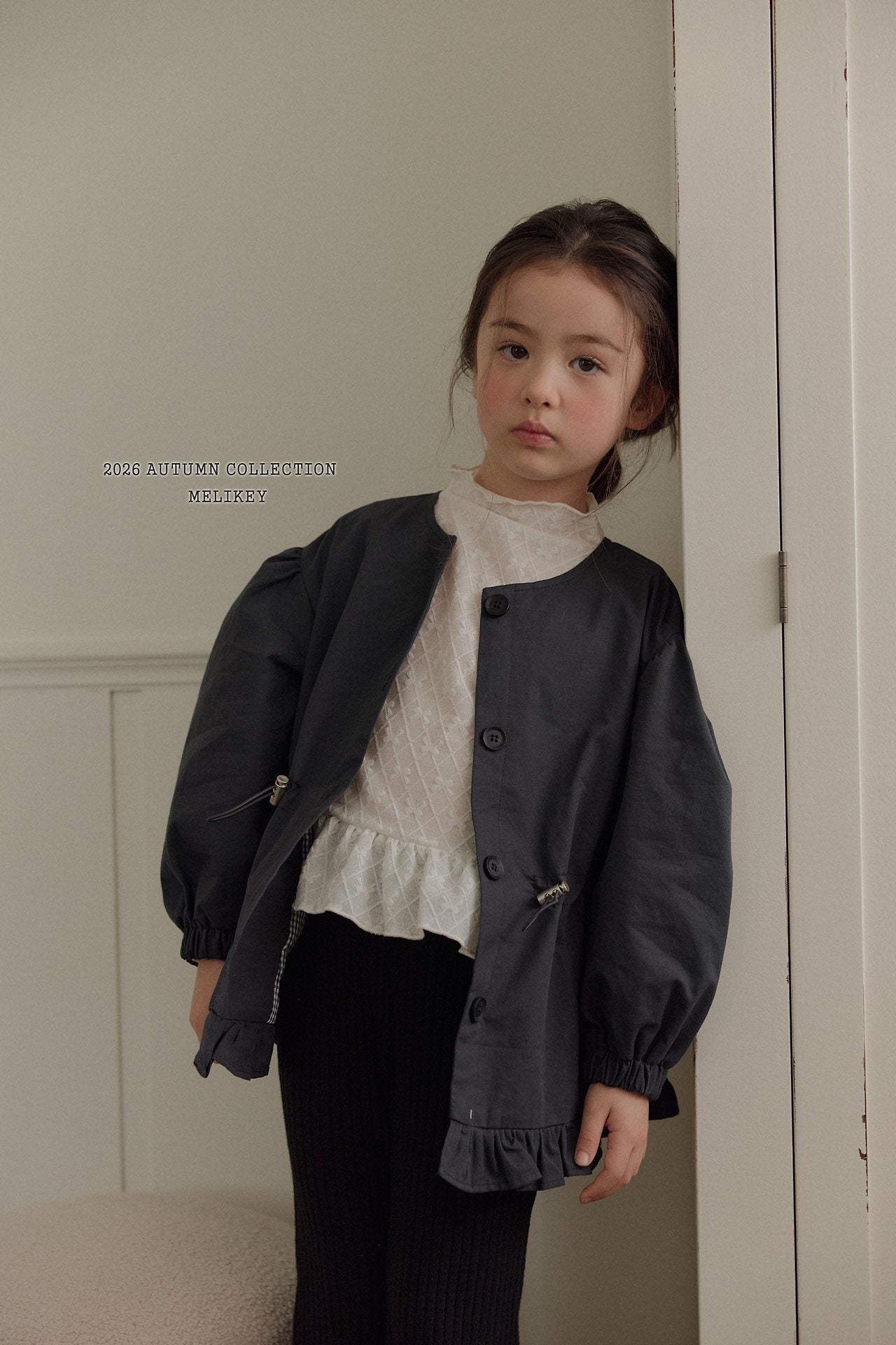 ［Melikey］Momo frill burberry jacket