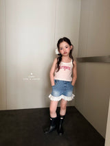 ［comma］Lace denim short pants
