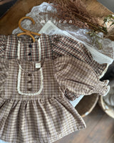 ［marron］Chocolate smock blouse