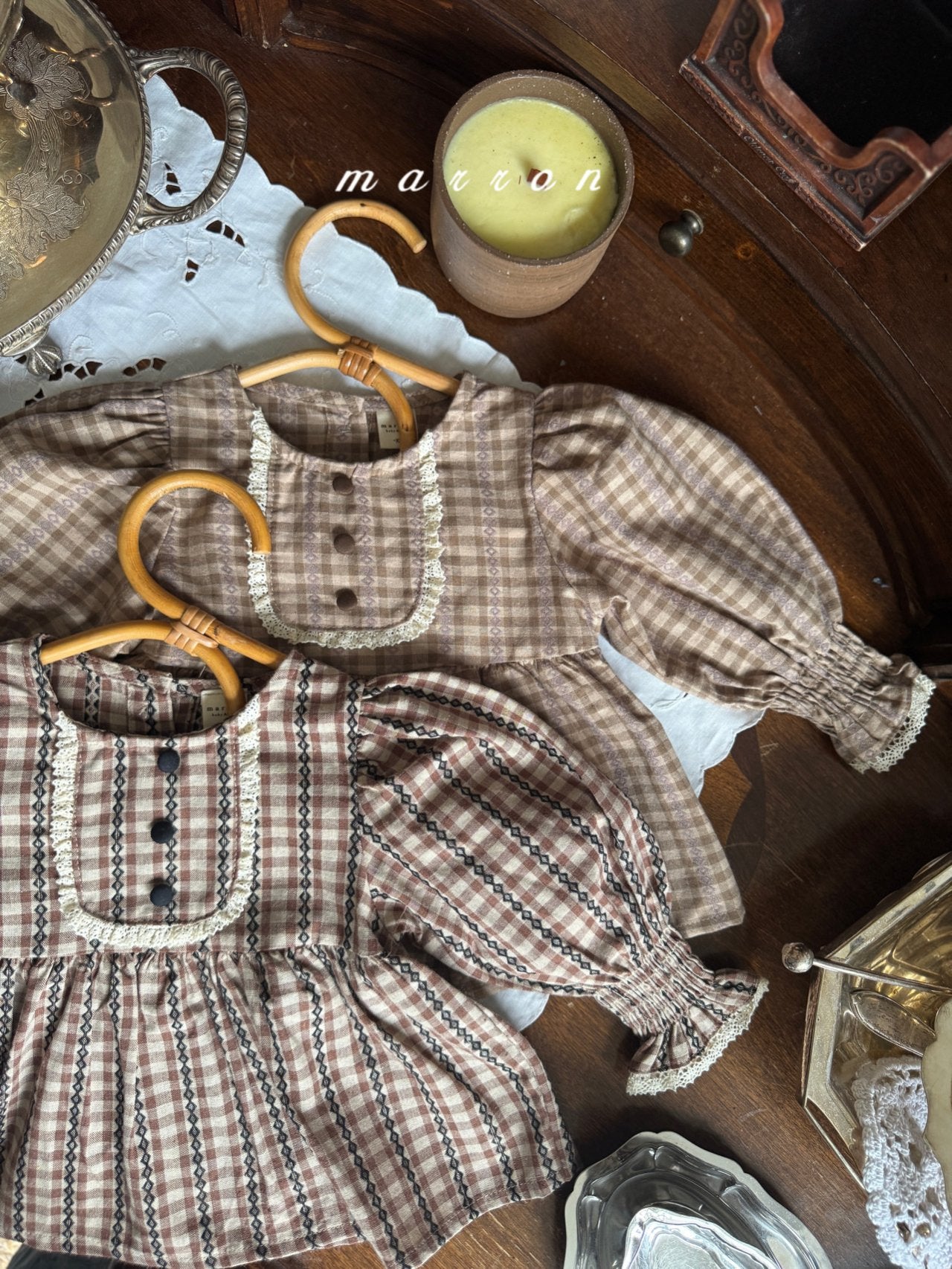 ［marron］Chocolate smock blouse