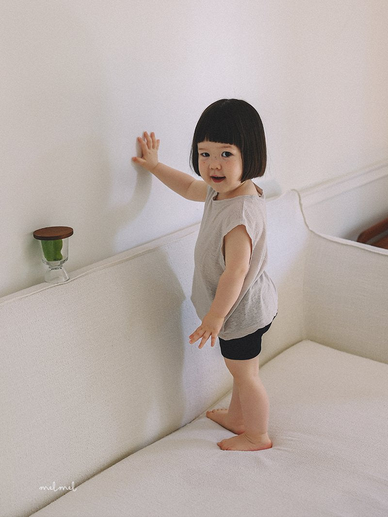 ［melmel］Linen sleeveless tops