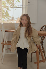 ［Melikey］Momo frill burberry jacket