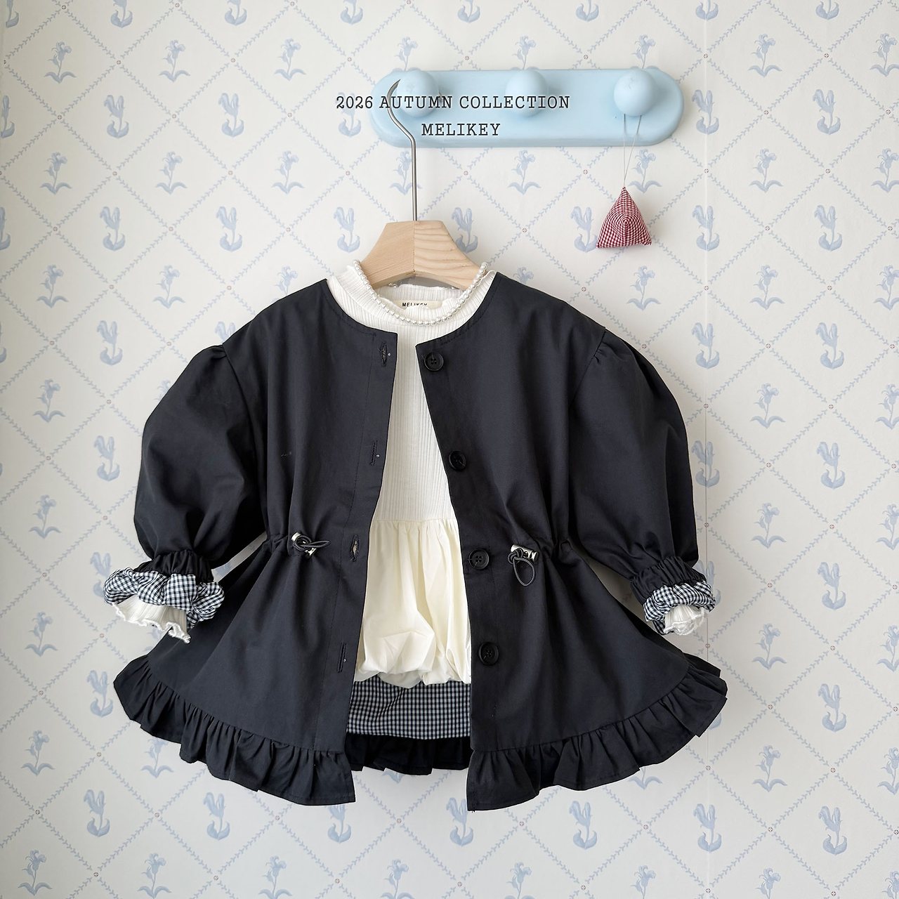 ［Melikey］Momo frill burberry jacket