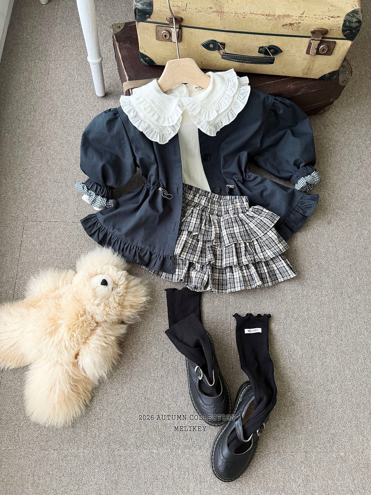 ［Melikey］Momo frill burberry jacket