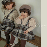 ［OREN］Brunel check suspender half pants