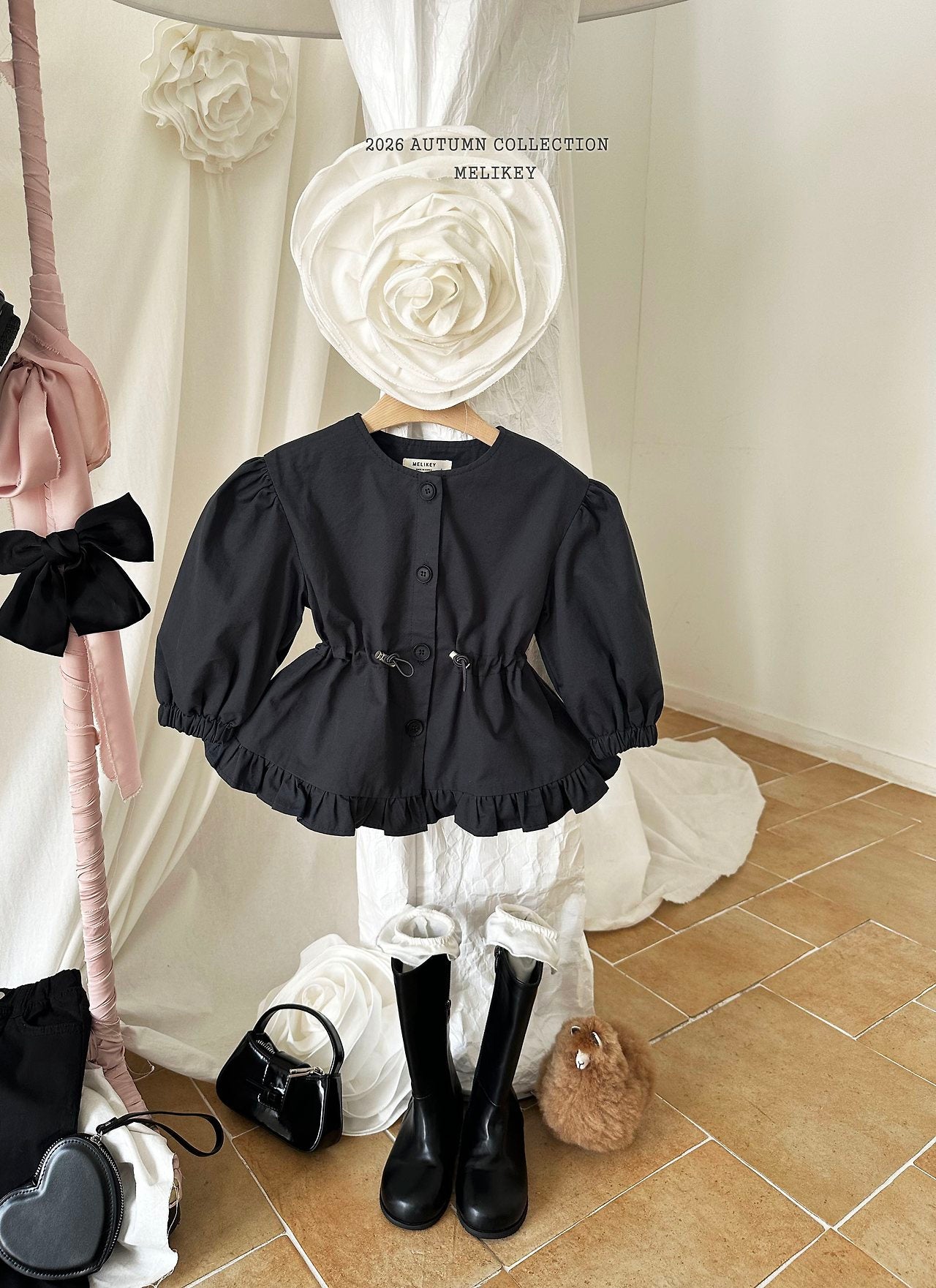 ［Melikey］Momo frill burberry jacket
