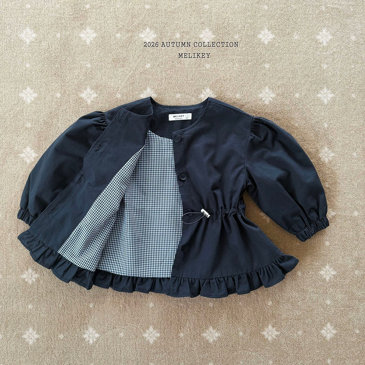 ［Melikey］Momo frill burberry jacket