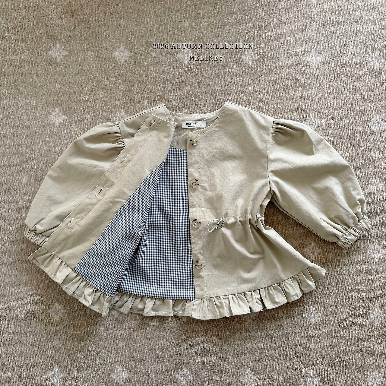 ［Melikey］Momo frill burberry jacket