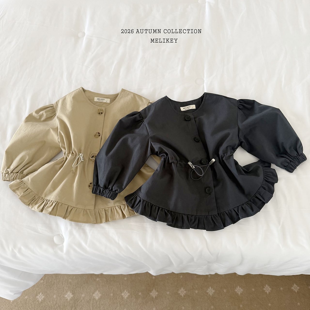 ［Melikey］Momo frill burberry jacket