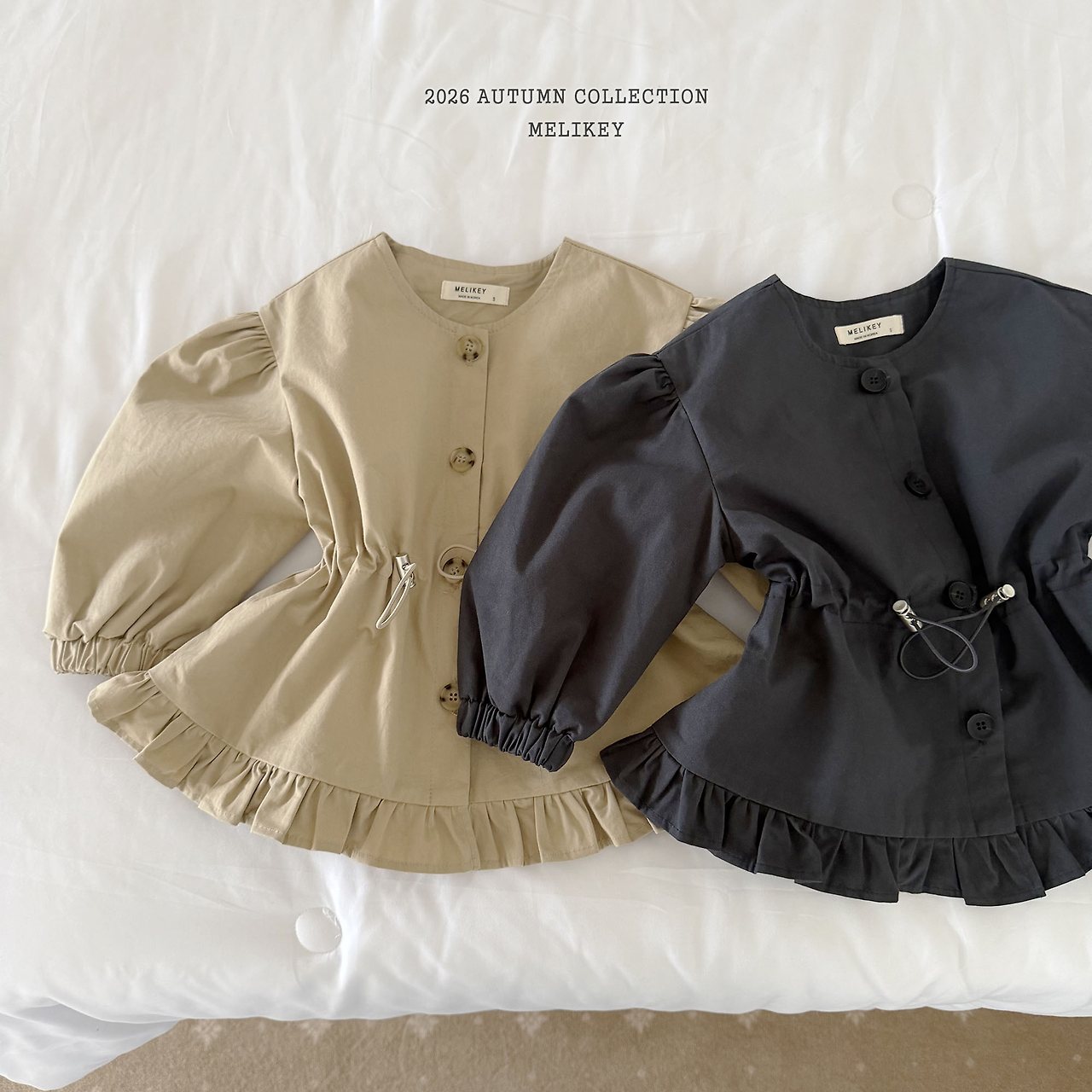 ［Melikey］Momo frill burberry jacket