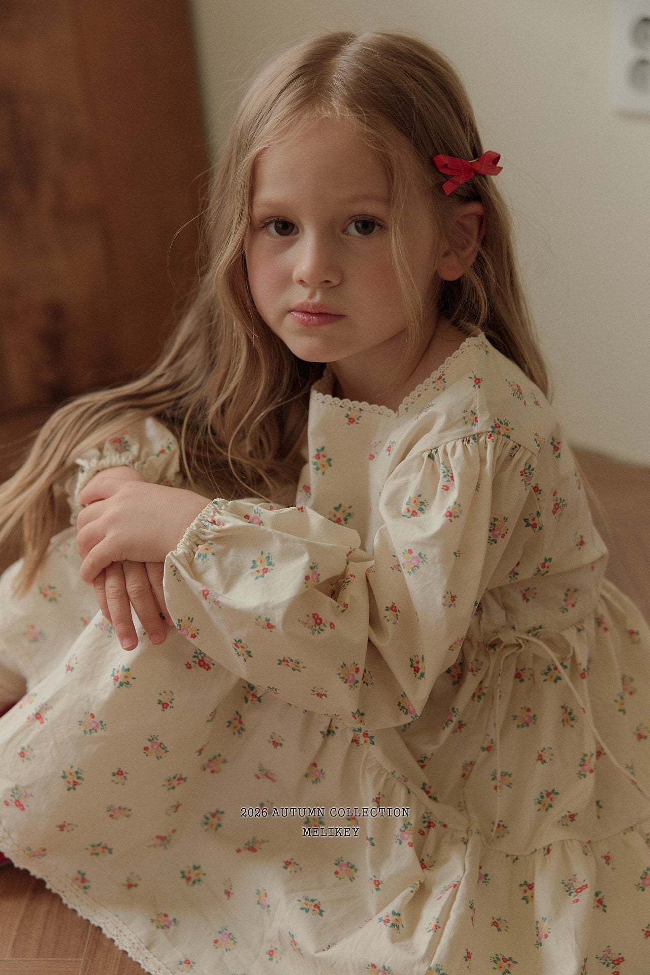 ［Melikey］Vintage flower one-piece
