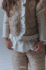 ［ROA］Quilting lace vest