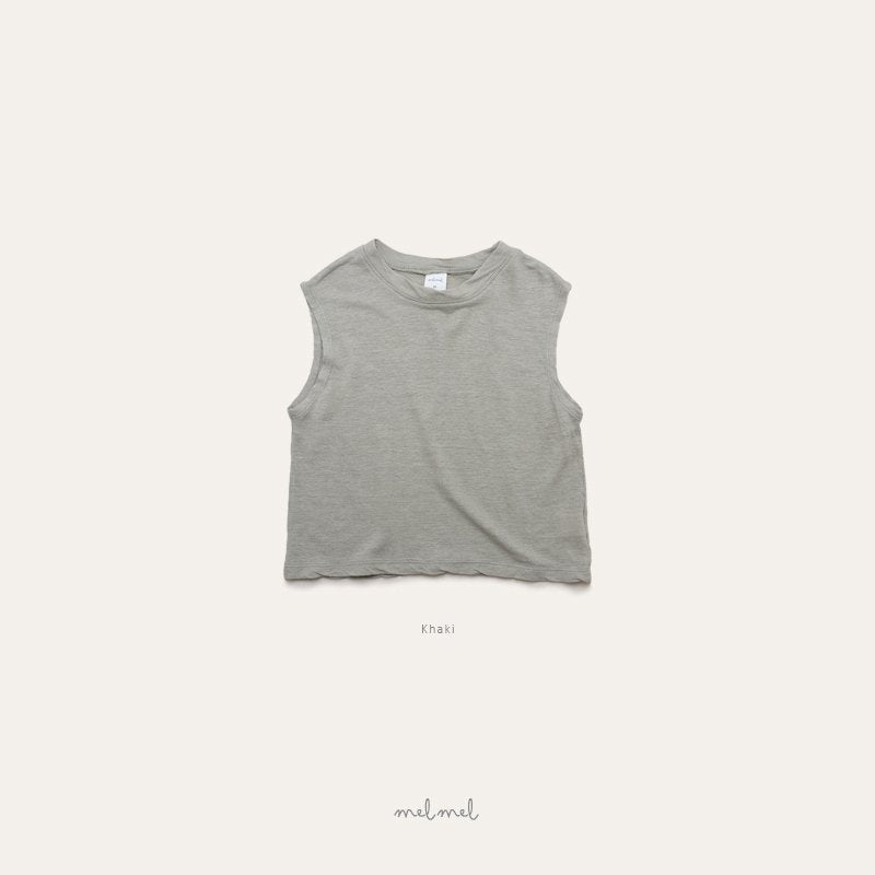 ［melmel］Linen sleeveless tops