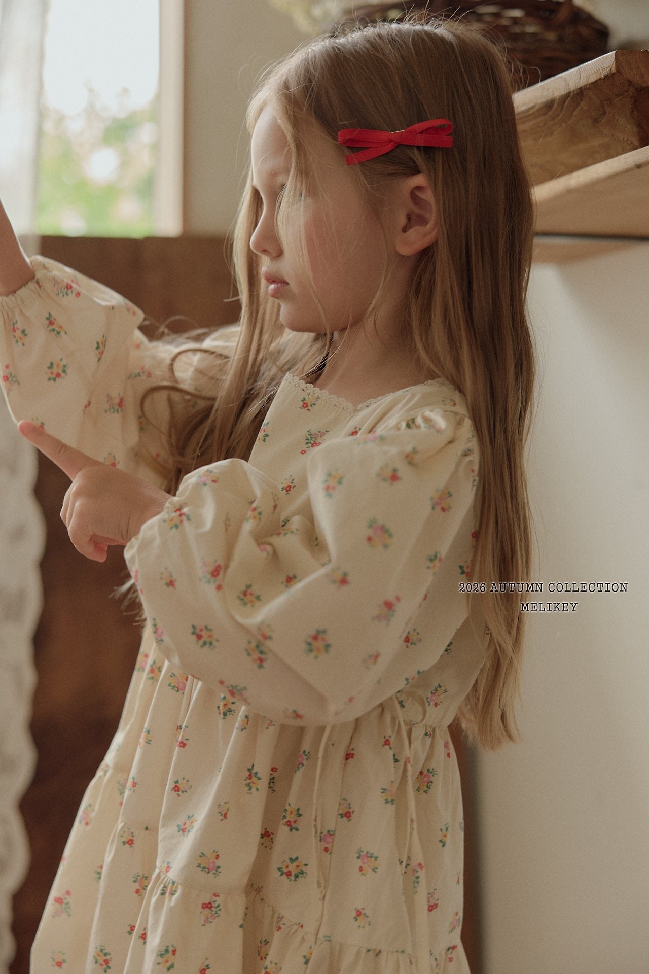［Melikey］Vintage flower one-piece