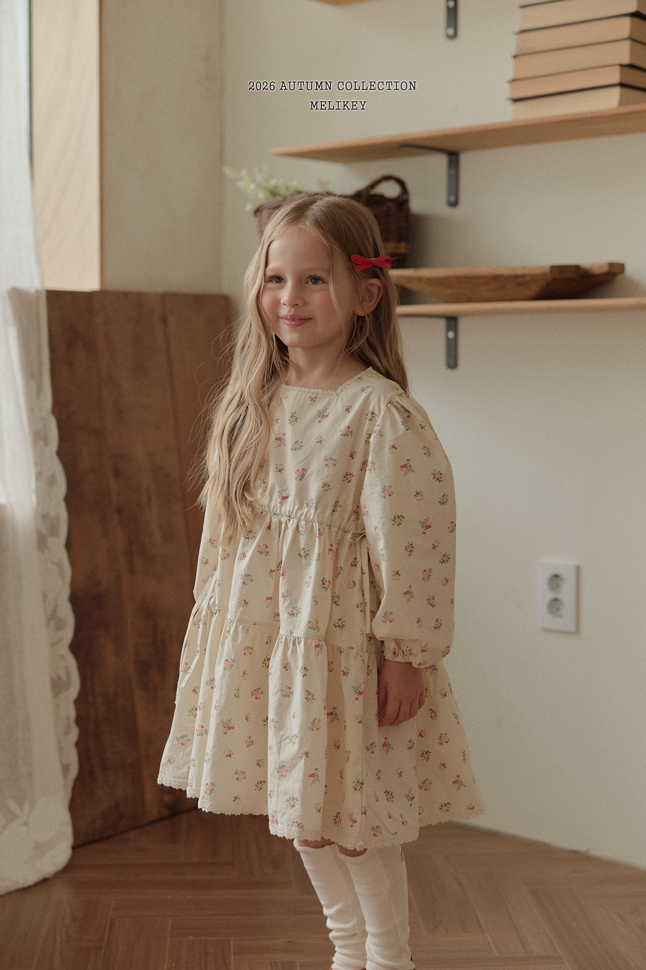 ［Melikey］Vintage flower one-piece