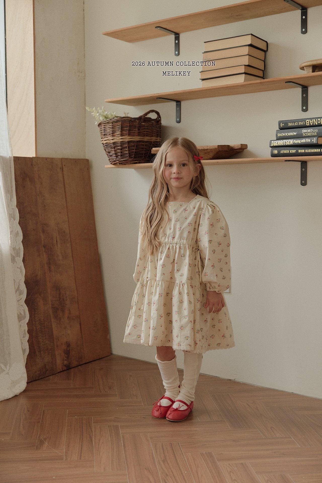 ［Melikey］Vintage flower one-piece