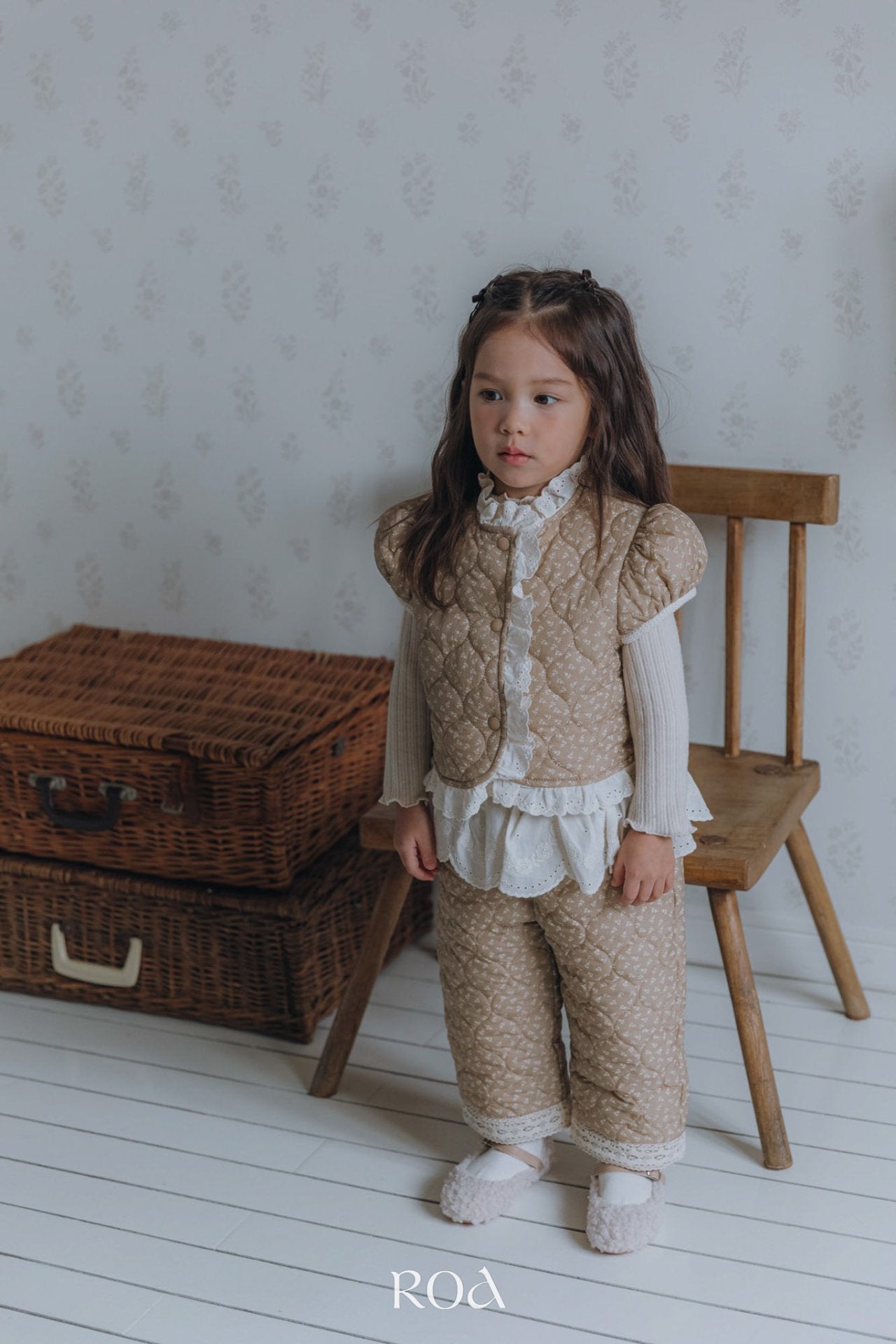 ［ROA］Quilting lace pants