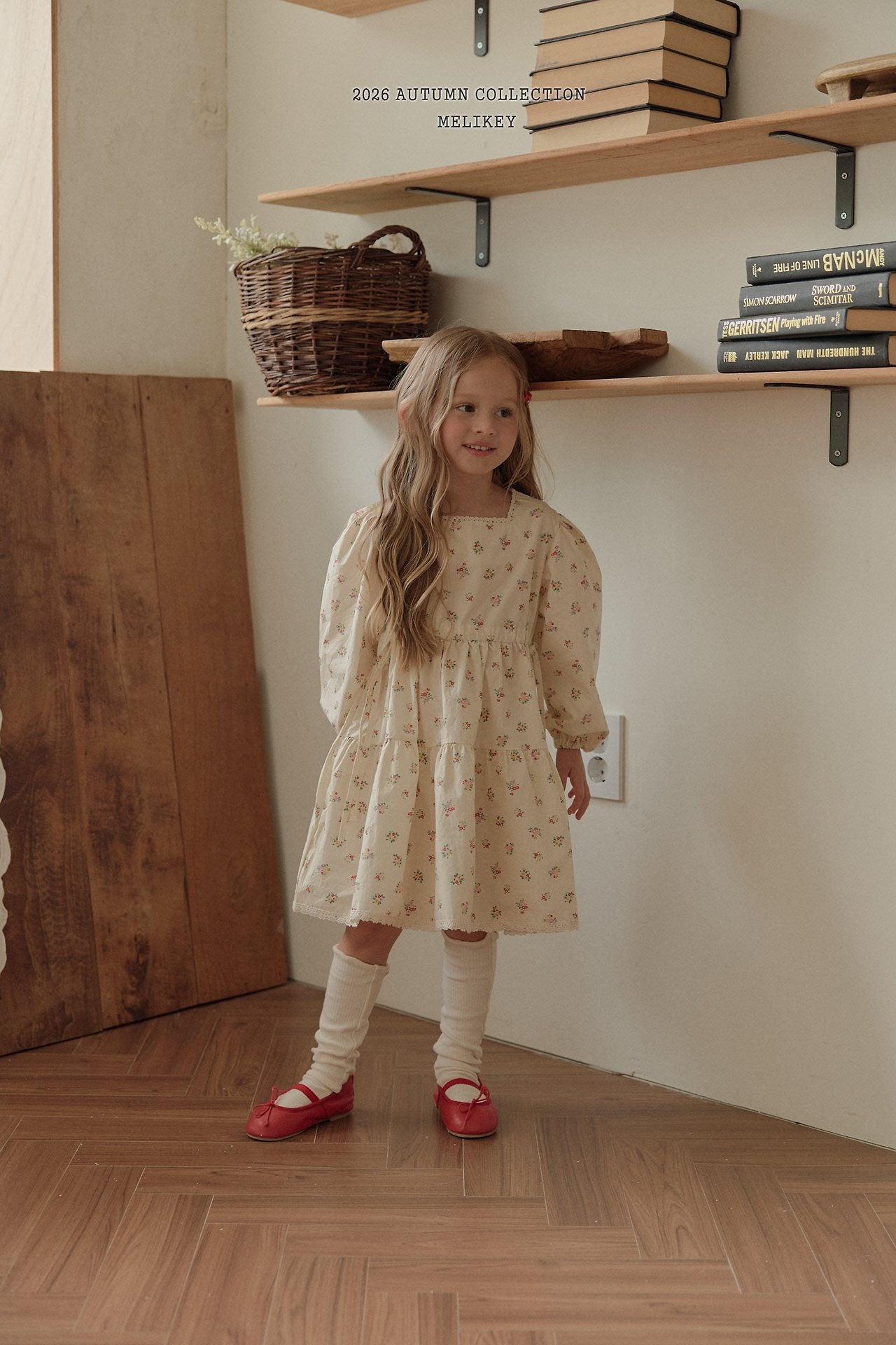 ［Melikey］Vintage flower one-piece