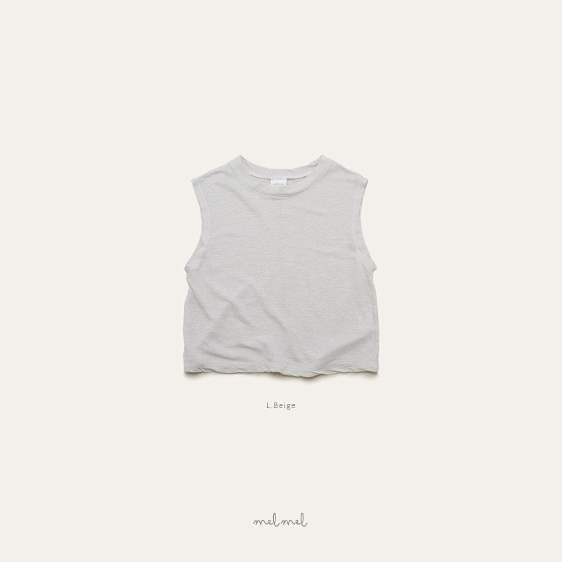 ［melmel］Linen sleeveless tops