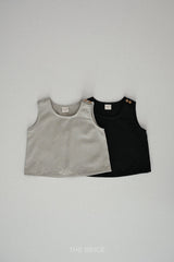 ［The beige］Linen long sleeveless