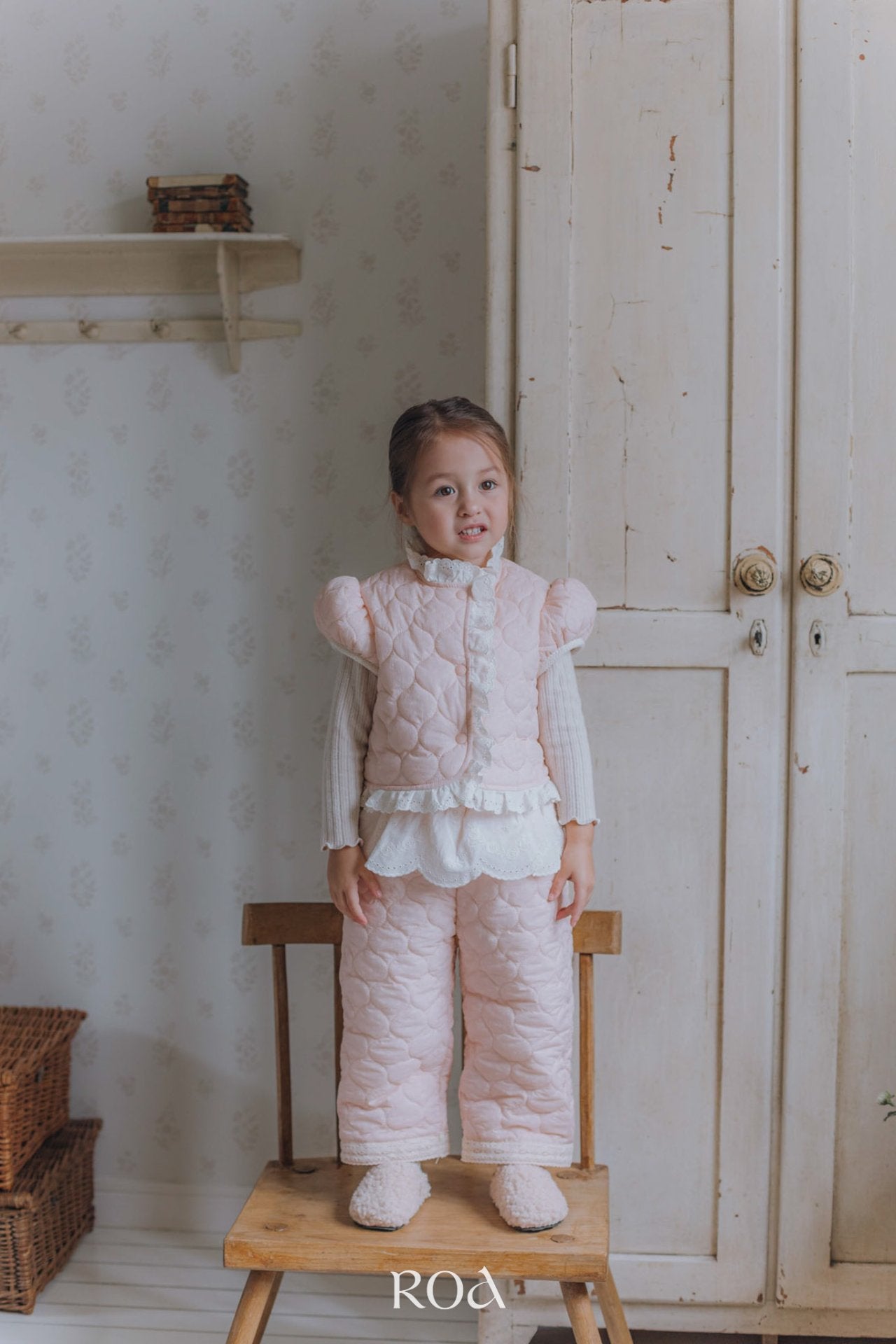 ［ROA］Quilting lace pants