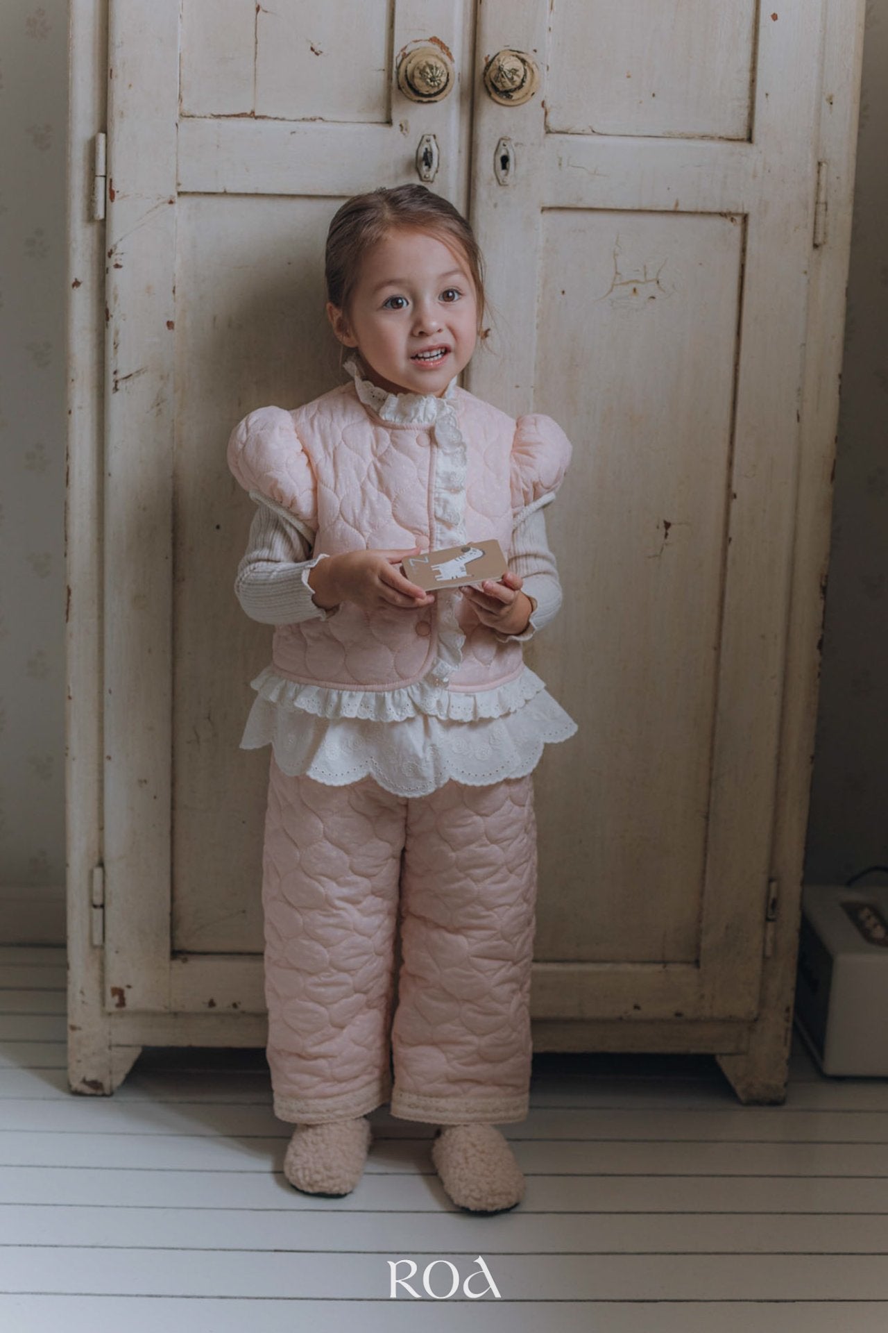 ［ROA］Quilting lace pants