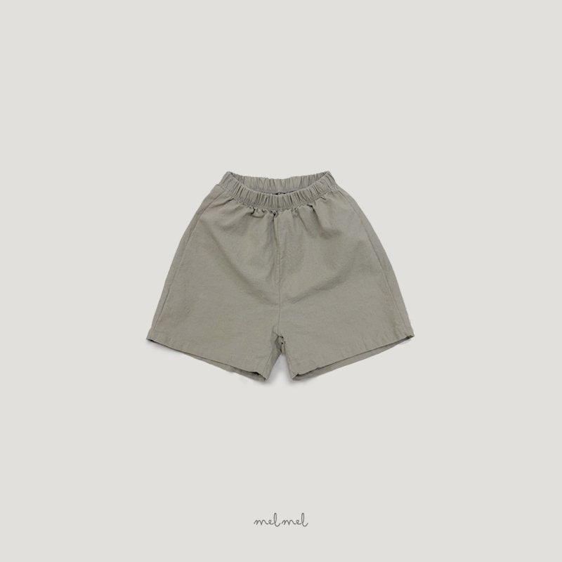 ［MELMEL］Linen half pants
