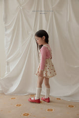 ［Melikey］Strawberry heart short salopette