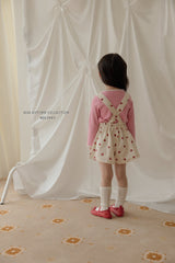［Melikey］Strawberry heart short salopette
