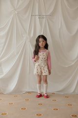 ［Melikey］Strawberry heart short salopette