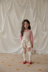 ［Melikey］Strawberry heart short salopette