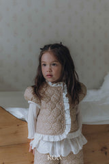 ［ROA］Quilting lace vest