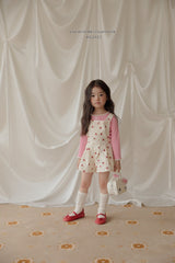 ［Melikey］Strawberry heart short salopette