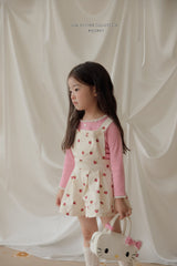 ［Melikey］Strawberry heart short salopette