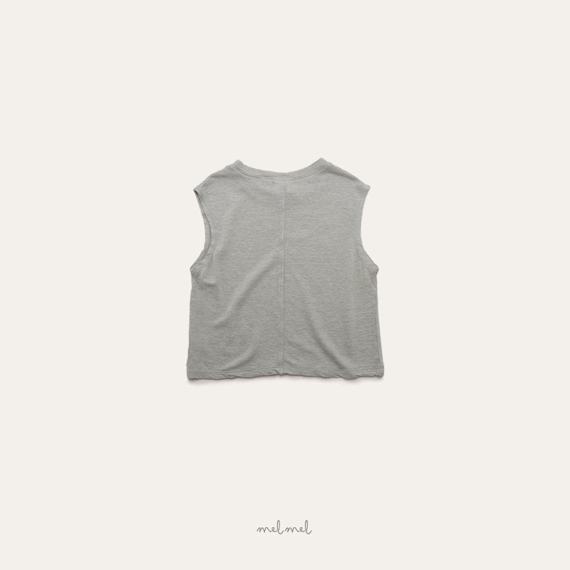 ［melmel］Linen sleeveless tops