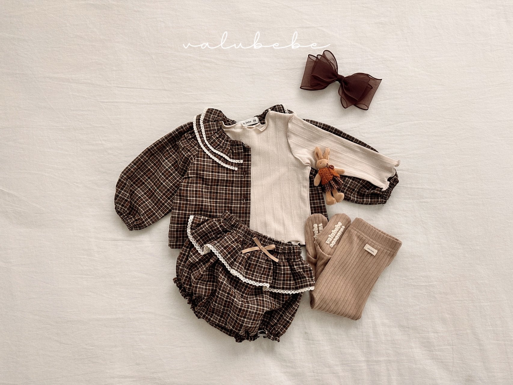 ［valubebe］Petit check frill bloomer (baby)