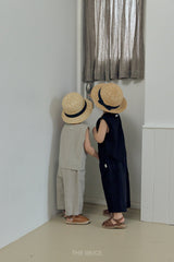 ［The beige］Linen long sleeveless