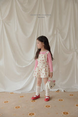 ［Melikey］Strawberry heart short salopette
