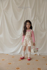 ［Melikey］Strawberry heart short salopette