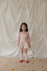［Melikey］Strawberry heart short salopette