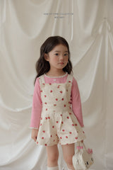 ［Melikey］Strawberry heart short salopette