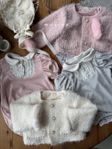 ［marron］Pearl boa jacket